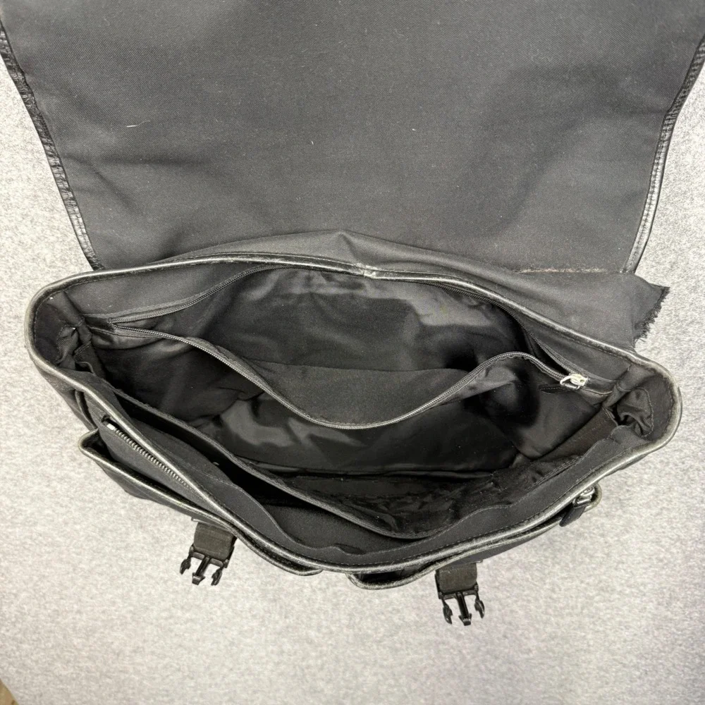 Coach Black Nylon Leather Messenger Bag Briefcase Laptop Bag 6410 Mens Womens